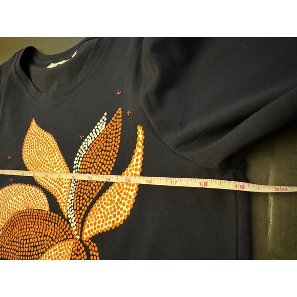 Chico's Palm Print Tee - Sz 1 (Medium) - Picture 8 of 10